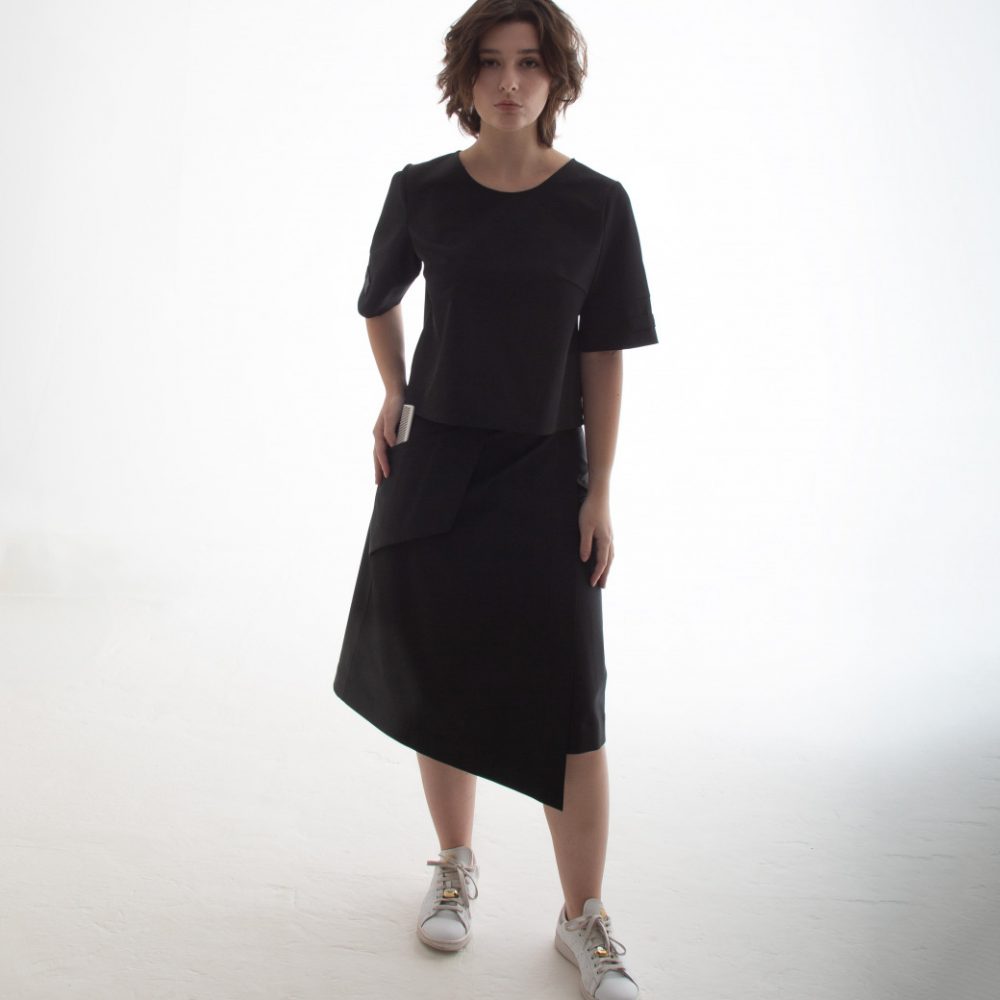 wrap skirt with belt and pockets for women hairdressers